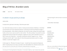 Tablet Screenshot of brandonblewis.wordpress.com