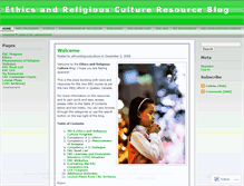 Tablet Screenshot of ethicsreligiousculture.wordpress.com