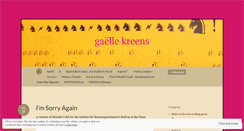 Desktop Screenshot of gaellekreens.wordpress.com