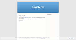 Desktop Screenshot of legallyfit.wordpress.com