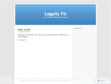 Tablet Screenshot of legallyfit.wordpress.com