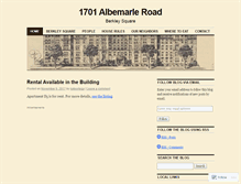 Tablet Screenshot of 1701albemarle.wordpress.com