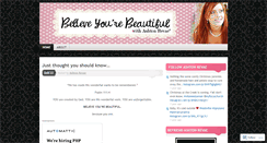 Desktop Screenshot of believeyourebeautiful.wordpress.com