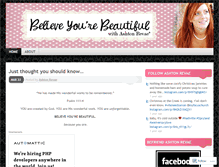 Tablet Screenshot of believeyourebeautiful.wordpress.com