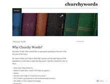 Tablet Screenshot of churchywords.wordpress.com