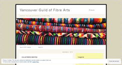 Desktop Screenshot of fibreartsvancouver.wordpress.com