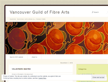 Tablet Screenshot of fibreartsvancouver.wordpress.com