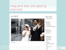 Tablet Screenshot of megalexwedding.wordpress.com