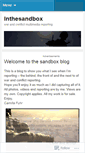 Mobile Screenshot of inthesandbox.wordpress.com