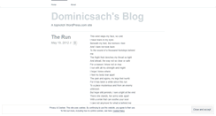 Desktop Screenshot of dominicsach.wordpress.com
