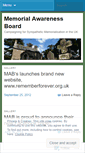 Mobile Screenshot of memorialawarenessboard.wordpress.com
