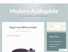 Tablet Screenshot of modernaudiophile.wordpress.com