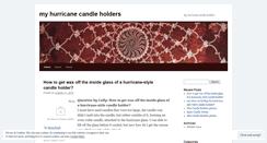 Desktop Screenshot of myhurricanecandleholders.wordpress.com