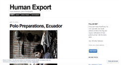 Desktop Screenshot of humanexport.wordpress.com