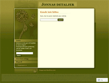 Tablet Screenshot of jonnasdetaljer.wordpress.com