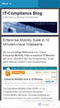 Mobile Screenshot of itcompliance.wordpress.com