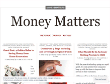 Tablet Screenshot of money8matters.wordpress.com