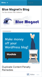 Mobile Screenshot of bluemagnet.wordpress.com