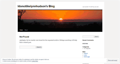 Desktop Screenshot of idonotlikelynnhudson.wordpress.com