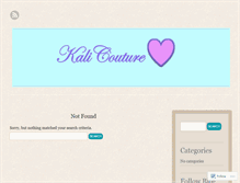 Tablet Screenshot of kalicouture.wordpress.com