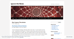 Desktop Screenshot of ignorethenews.wordpress.com