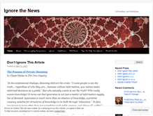 Tablet Screenshot of ignorethenews.wordpress.com