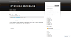 Desktop Screenshot of d33tech.wordpress.com