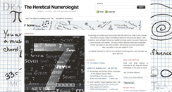 Desktop Screenshot of hereticalnumerologist.wordpress.com