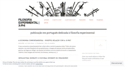 Desktop Screenshot of filosofiaexperimental.wordpress.com