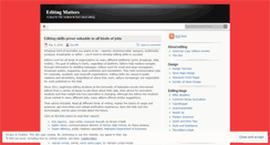 Desktop Screenshot of editingmatters.wordpress.com