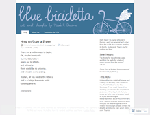 Tablet Screenshot of bluebicicletta.wordpress.com