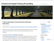 Tablet Screenshot of commercialcapitalfinance.wordpress.com