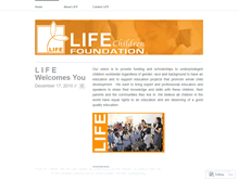 Tablet Screenshot of lifechildrenfoundation.wordpress.com