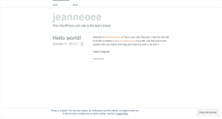 Desktop Screenshot of jeanneoee.wordpress.com