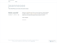 Tablet Screenshot of jeanneoee.wordpress.com