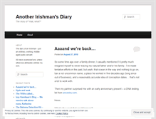 Tablet Screenshot of irishmansdiary.wordpress.com