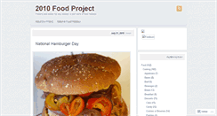 Desktop Screenshot of 2010foodproject.wordpress.com