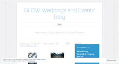 Desktop Screenshot of glowweddingsandevents.wordpress.com