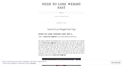 Desktop Screenshot of needtolosefatfast.wordpress.com