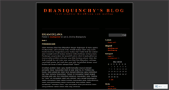 Desktop Screenshot of dhaniquinchy.wordpress.com