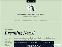 Tablet Screenshot of christinamoss.wordpress.com