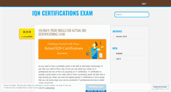 Desktop Screenshot of iqncertifications.wordpress.com