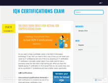 Tablet Screenshot of iqncertifications.wordpress.com