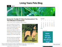 Tablet Screenshot of livingyearspets.wordpress.com