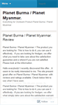 Mobile Screenshot of blogplanetburma.wordpress.com