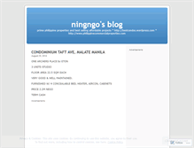 Tablet Screenshot of ningngo.wordpress.com