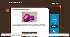 Desktop Screenshot of fabricflowers.wordpress.com