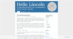 Desktop Screenshot of hellolincoln.wordpress.com