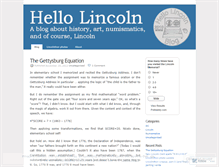 Tablet Screenshot of hellolincoln.wordpress.com