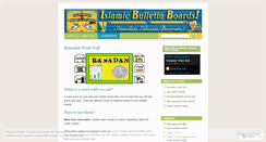 Desktop Screenshot of islamicbulletinboards.wordpress.com